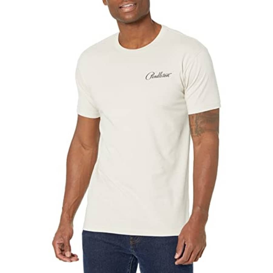 Pendleton Men's Classic Fit Graphic T-Shirt, Sand/Multi, Medium for $15