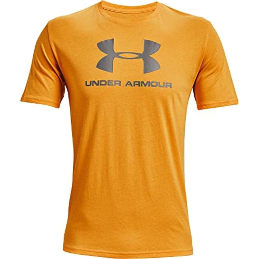Under Armour Men's Sportstyle Logo Short-Sleeve T-Shirt, Yellow Nectar (755)/Concrete, Small for $19 Under Armour Men's Sportstyle Logo Short-Sleeve T-Shirt, Yellow Nectar (755)/Concrete, Small for $19