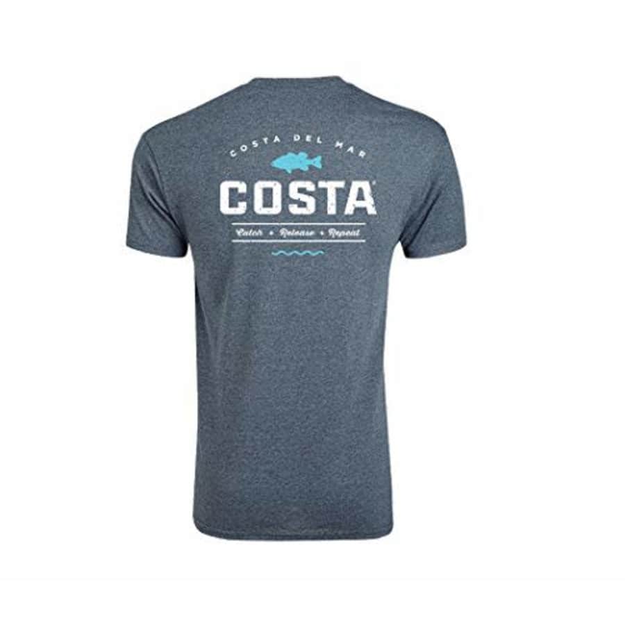 Costa Del Mar Men's Topwater Short Sleeve T Shirt, Dark Heather, Large for $25
