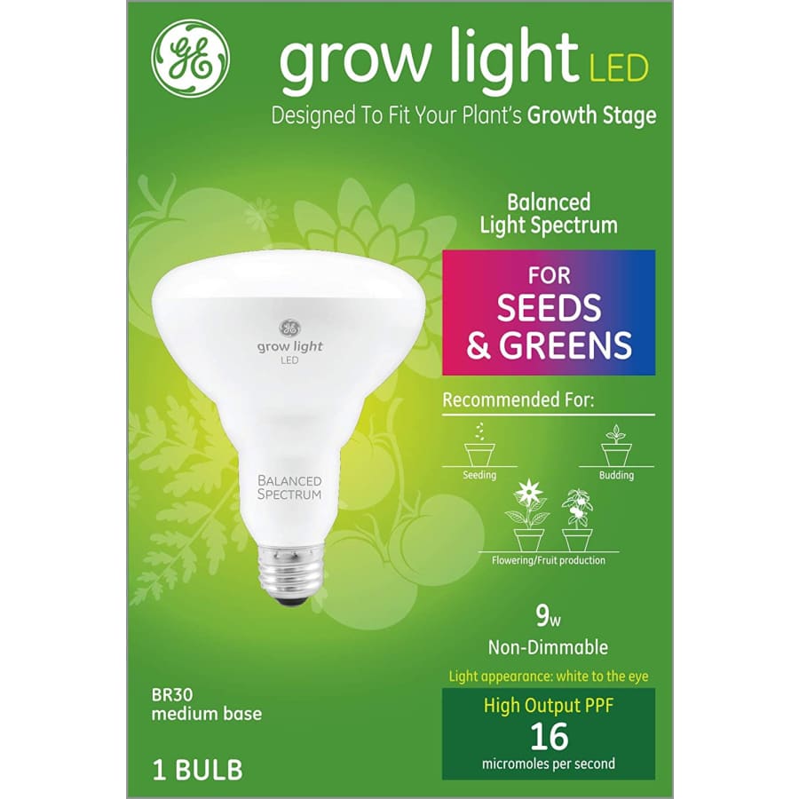 GE 9W Full Spectrum LED BR30 Grow Light Bulb for $10