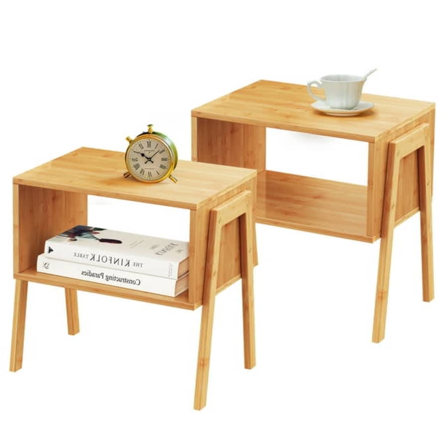 Bamboo Stackable End Tables 2-Pack for $25 in cart Bamboo Stackable End Tables 2-Pack for $25 in cart