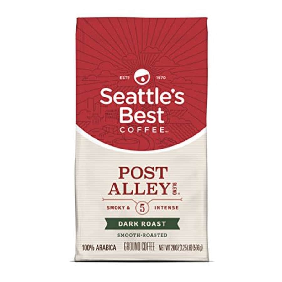 Seattle's Best Coffee Post Alley Blend (Previously Signature Blend No. 5) Dark Roast Ground Coffee, for $9 Seattle's Best Coffee Post Alley Blend (Previously Signature Blend No. 5) Dark Roast Ground Coffee, for $9