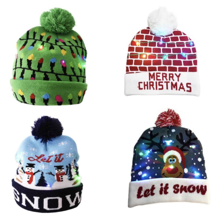 LED Christmas Beanies for $6 LED Christmas Beanies for $6