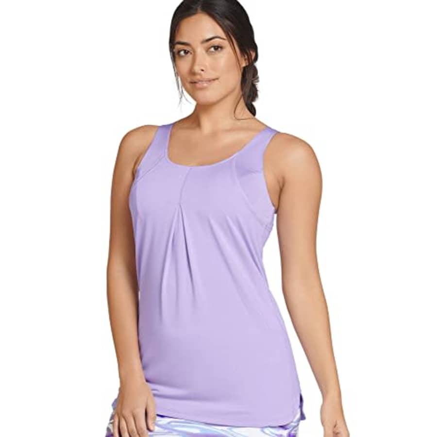 Jockey Women's Activewear 2-in-1 Layered Crossback Tank, Digital Lavender, M for $48