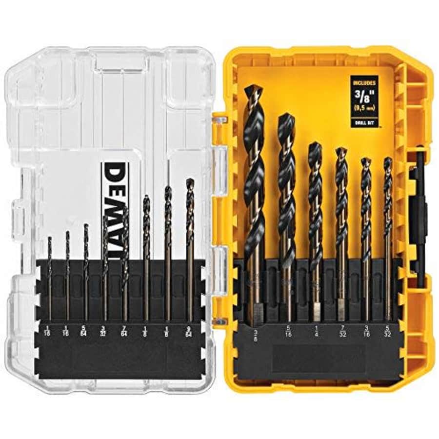 DEWALT DW1162 14-Piece Black Oxide Drill Bit Set for $15
