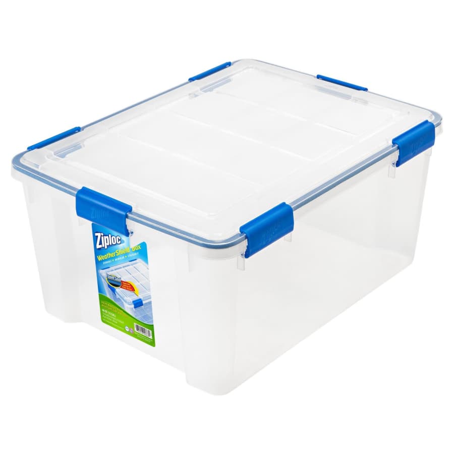 Ziploc 60-Quart WeatherShield Storage Box for $13 Ziploc 60-Quart WeatherShield Storage Box for $13