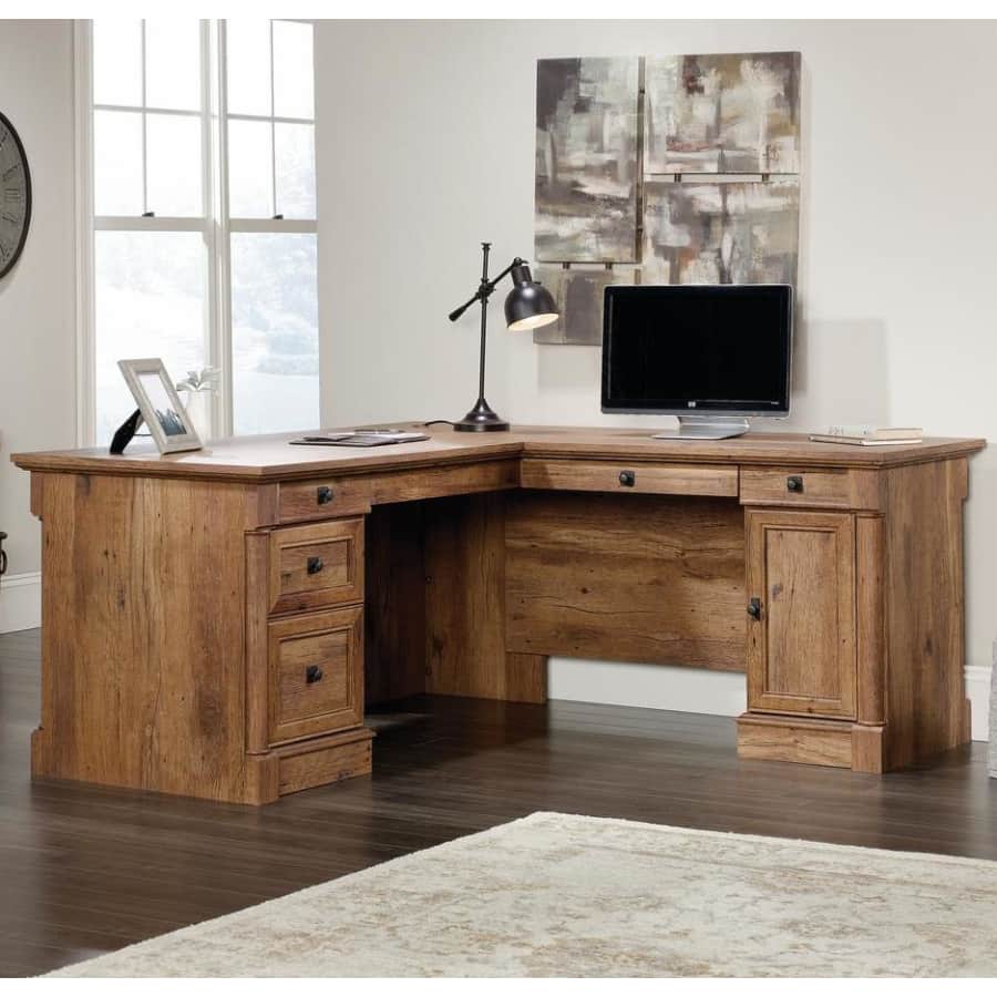 Sauder Palladia L-Shaped Desk for $358 Sauder Palladia L-Shaped Desk for $358