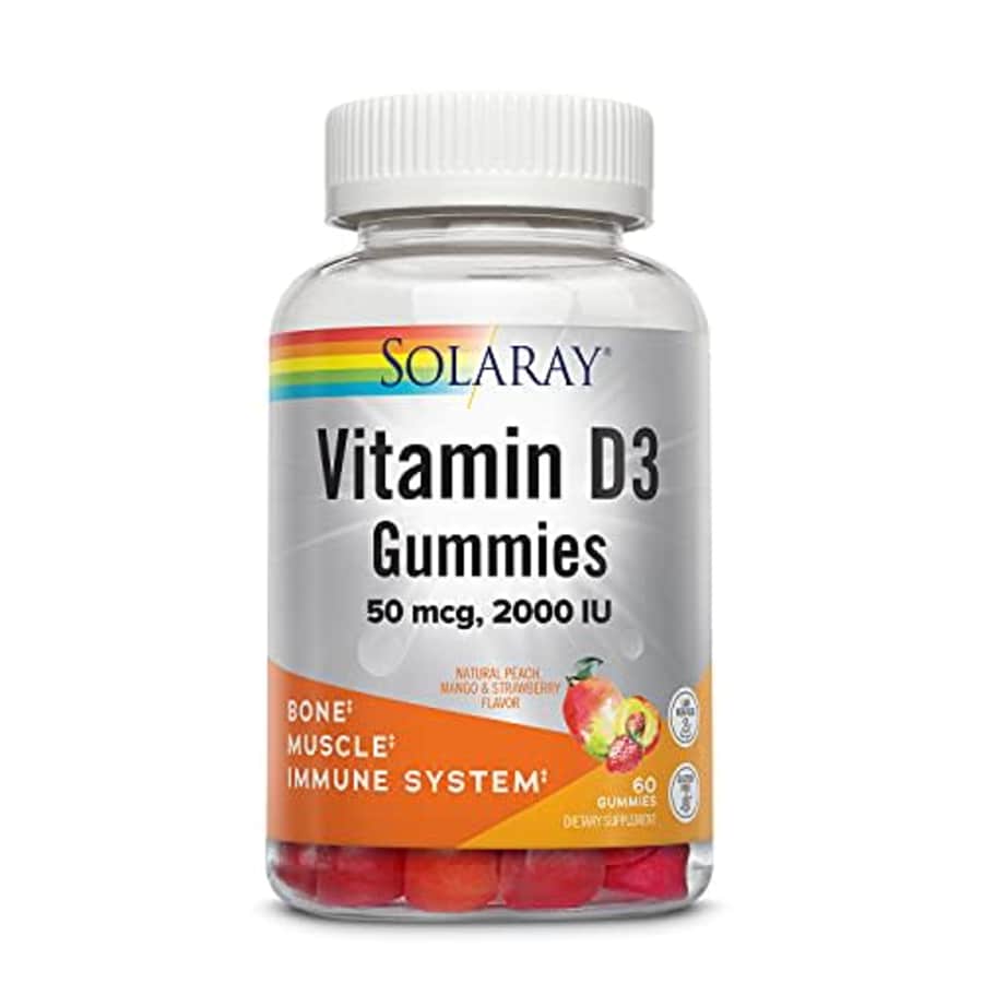 SOLARAY Vitamin D3 Gummies 50 mcg, 2000 IU | Healthy Bone, Muscle & Immune System Support | Gluten for $20