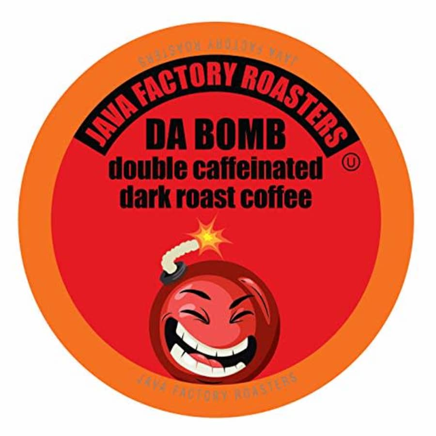 Java Factory Coffee Pods High Caffeine Coffee Compatible with K Cup Brewers Including 2.0, Da Bomb for $26 Java Factory Coffee Pods High Caffeine Coffee Compatible with K Cup Brewers Including 2.0, Da Bomb for $26