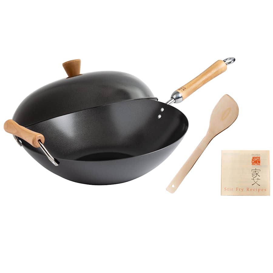 Joyce Chen Nonstick Carbon Steel Wok 4-Piece Set for $35 Joyce Chen Nonstick Carbon Steel Wok 4-Piece Set for $35