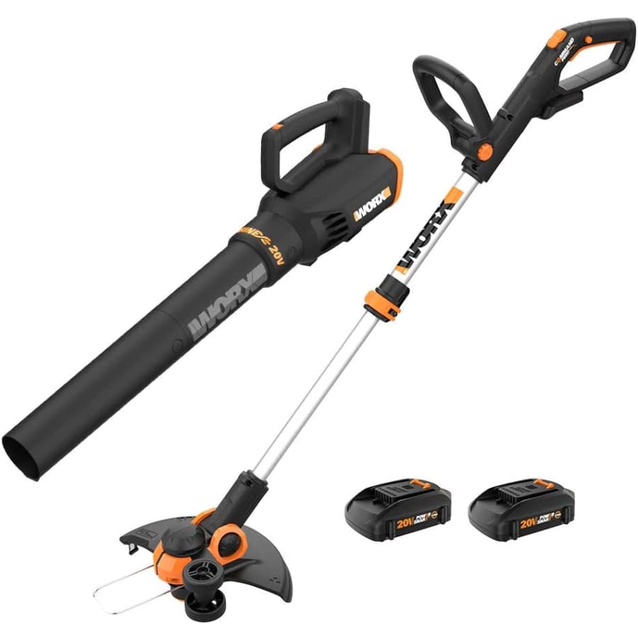 Worx 20V String Trimmer Cordless & Edger 3.0 w/ Leaf Blower: $130