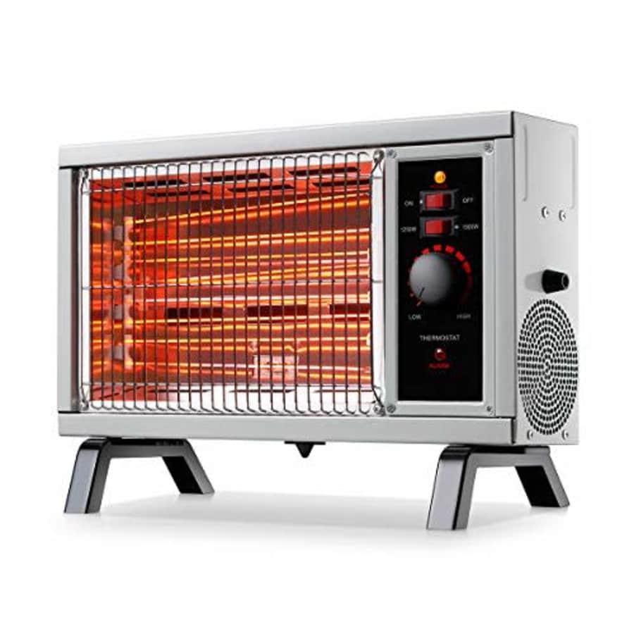 Homeleader ETL Portable Radiant Heater, Indoor Safe Heater 1250W/1500W, Rapid Heating with for $47