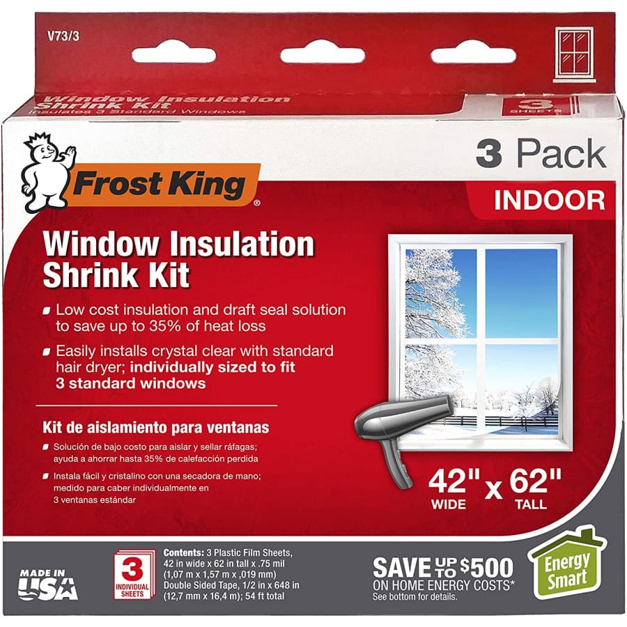 Frost King Window Insulation Shrink Kit 3-Pack for $7 Frost King Window Insulation Shrink Kit 3-Pack for $7