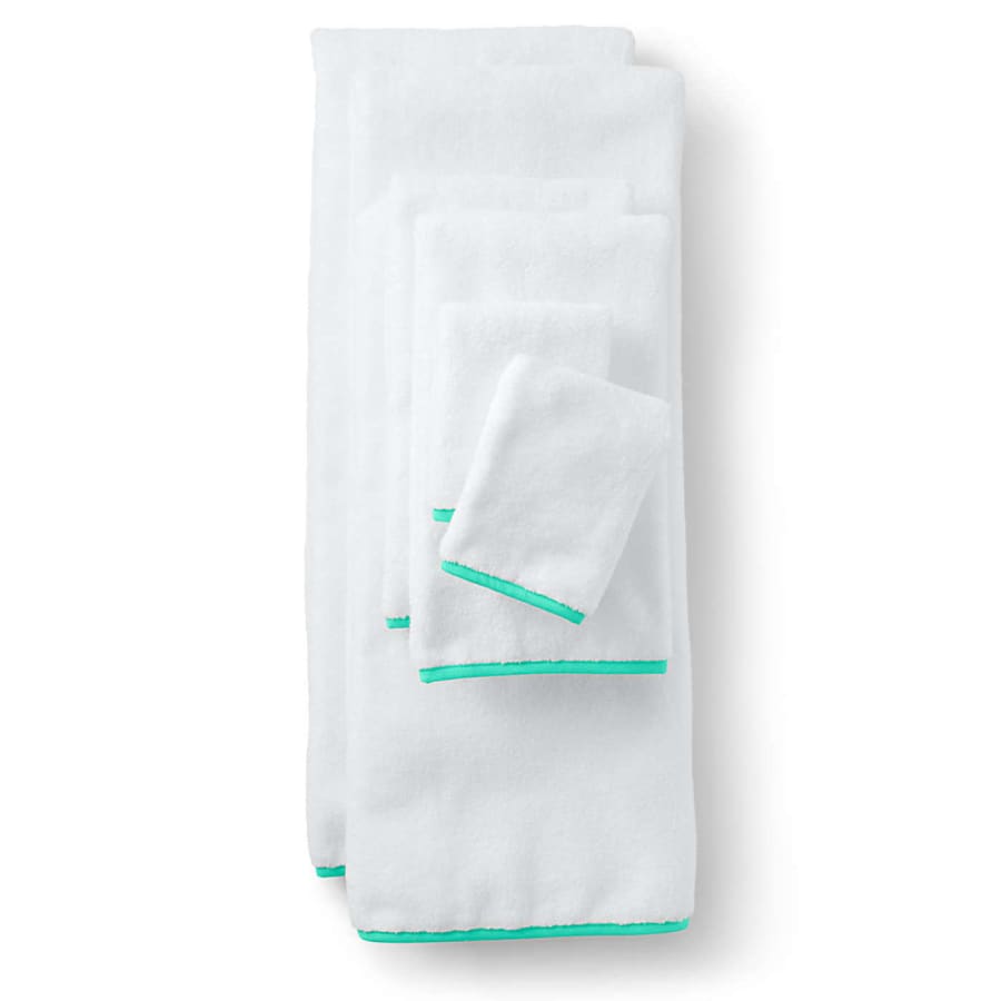 Lands' End Essential Cotton Banded Towel 6-piece Set for $26