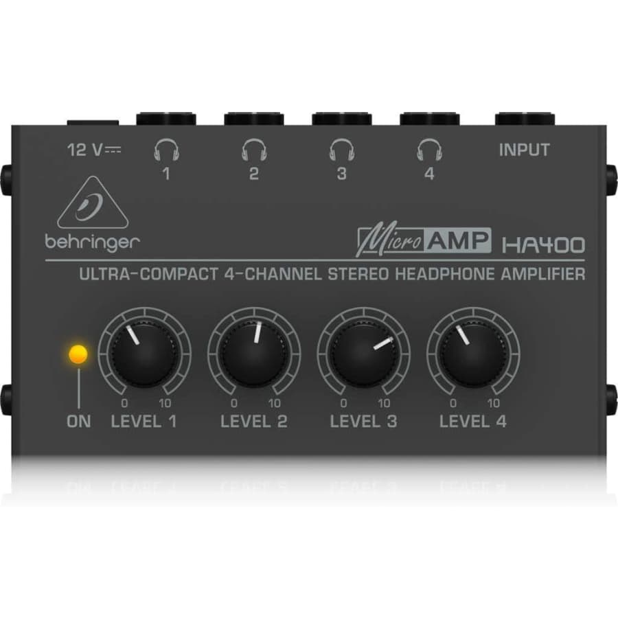 Behringer HA-400 Ultra Compact 4-Channel Stereo Headphone Amplifier for $19 Behringer HA-400 Ultra Compact 4-Channel Stereo Headphone Amplifier for $19