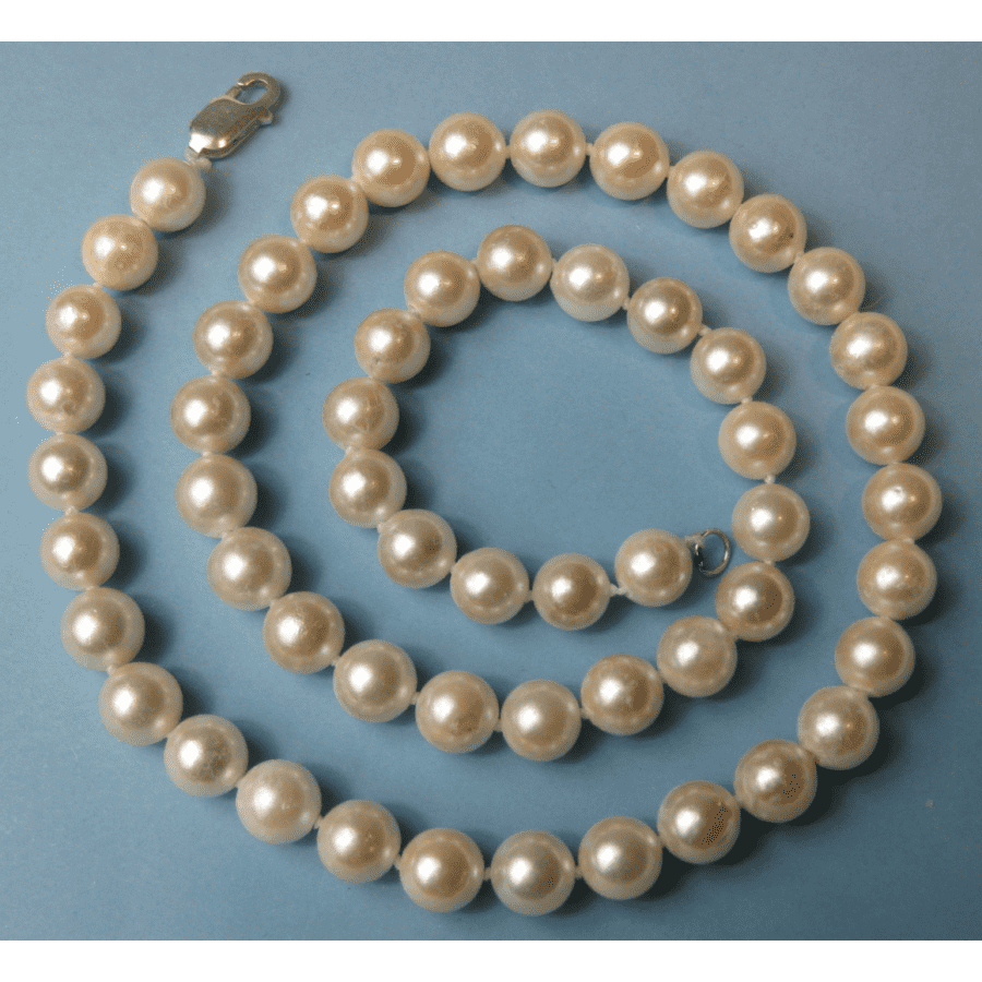 Win Pearl 7.5mm White Akoya Pearl Necklace w/ Pink Overtones for $40 Win Pearl 7.5mm White Akoya Pearl Necklace w/ Pink Overtones for $40