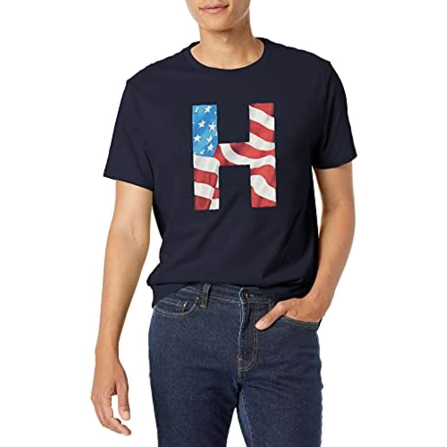 Tommy Hilfiger Men's Short Sleeve Graphic T Shirt, Sky Blue Captain, MD for $25 Tommy Hilfiger Men's Short Sleeve Graphic T Shirt, Sky Blue Captain, MD for $25
