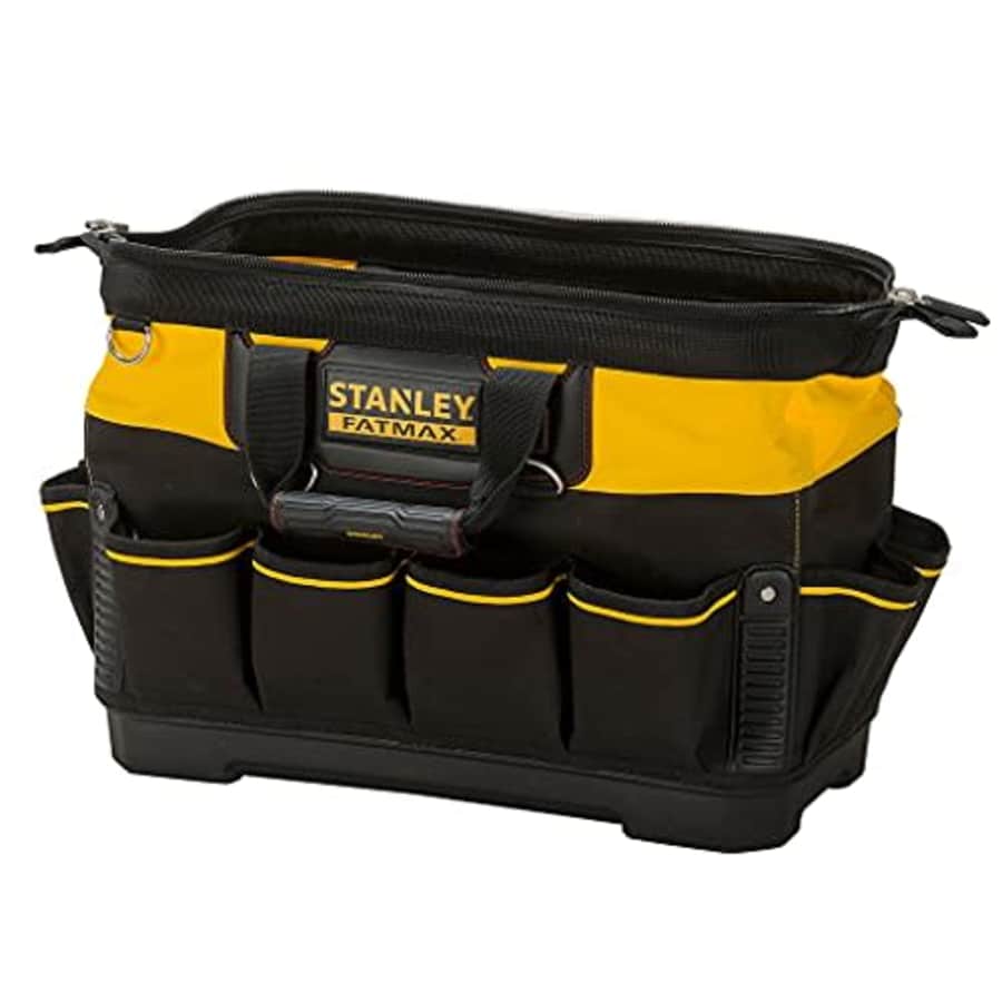 Stanley Tools STANLEY FATMAX Technician Tool Bag, Heavy Duty 600 Denier and Leather, Multifunctional Tool Storage for $62