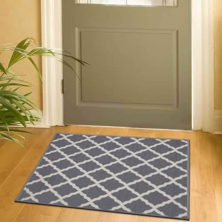 Ottomanson Glamour Collection Non-Slip Rubberback Moroccan Trellis Design 2x3 Indoor Area for $11