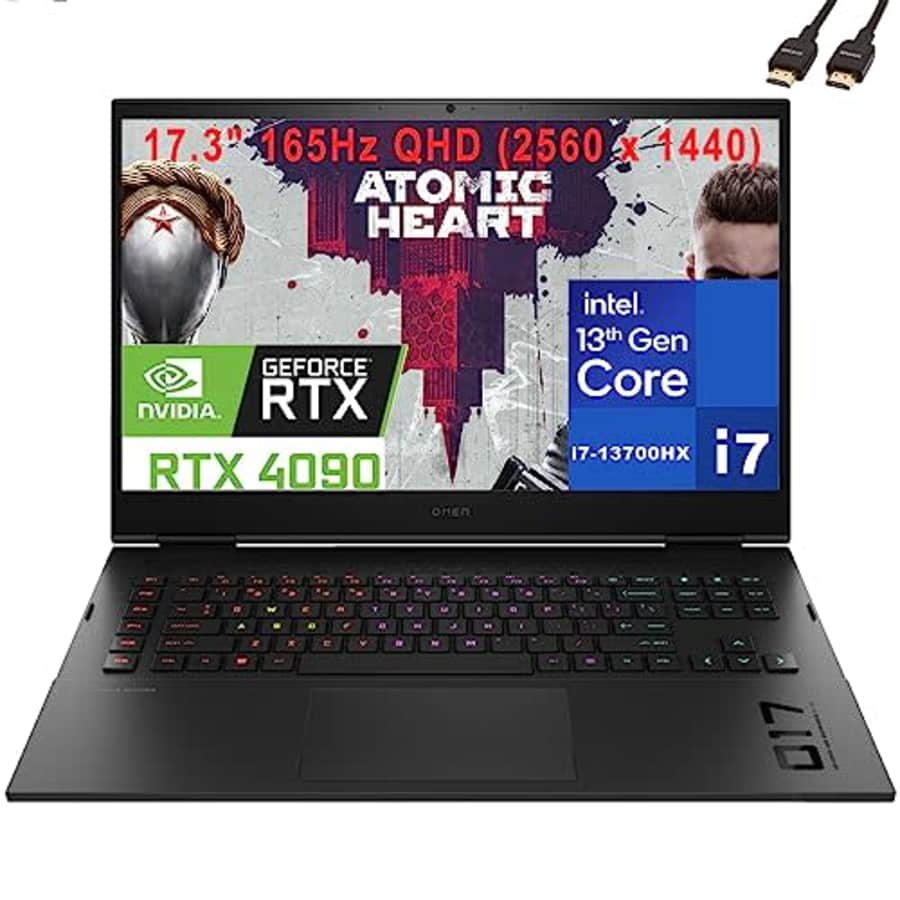 HP 2023 Newest Omen 17 17.3" QHD (2560x1440) Gaming Laptop, Full Power GeForce RTX 4090 16GB 175W, for $999