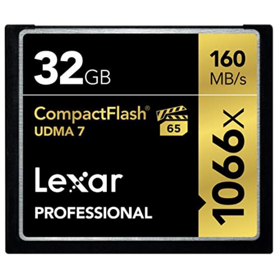 Lexar Professional 1066x 32GB VPG-65 CompactFlash card (LCF32GCRBNA1066) for $34