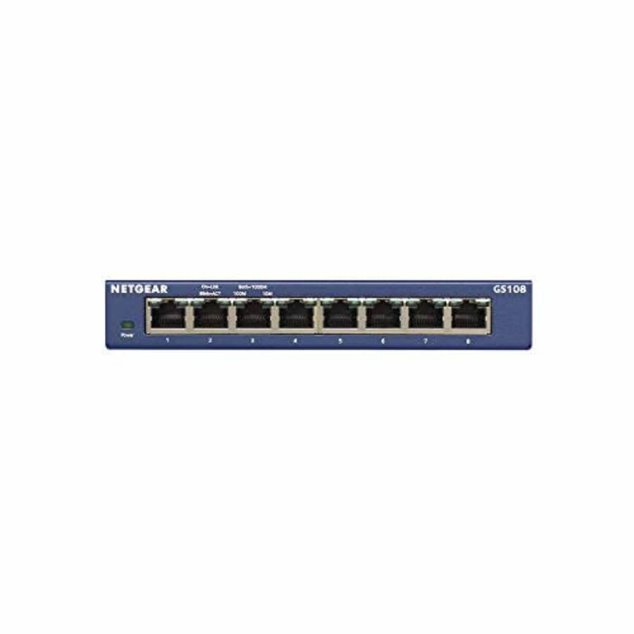 NETGEAR GS108 8-Port Gigabit Ethernet Network Switch, Hub, Internet Splitter, Desktop, and ProSAFE for $45