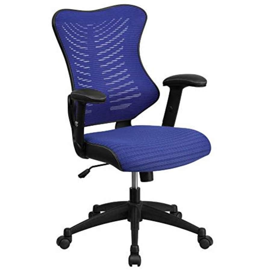 Flash Furniture High Back Designer Blue Mesh Executive Swivel Ergonomic Office Chair with for $154 Flash Furniture High Back Designer Blue Mesh Executive Swivel Ergonomic Office Chair with for $154