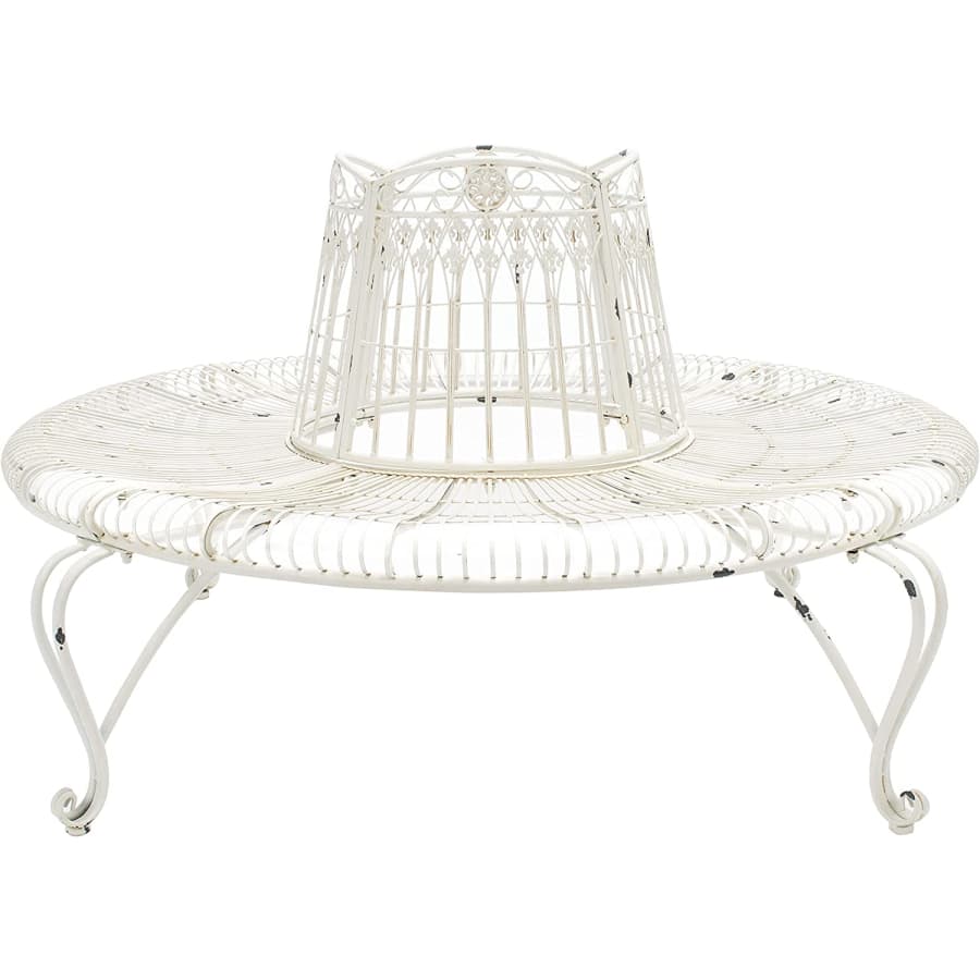Safavieh Ally Iron Round Tree Bench for $295 Safavieh Ally Iron Round Tree Bench for $295