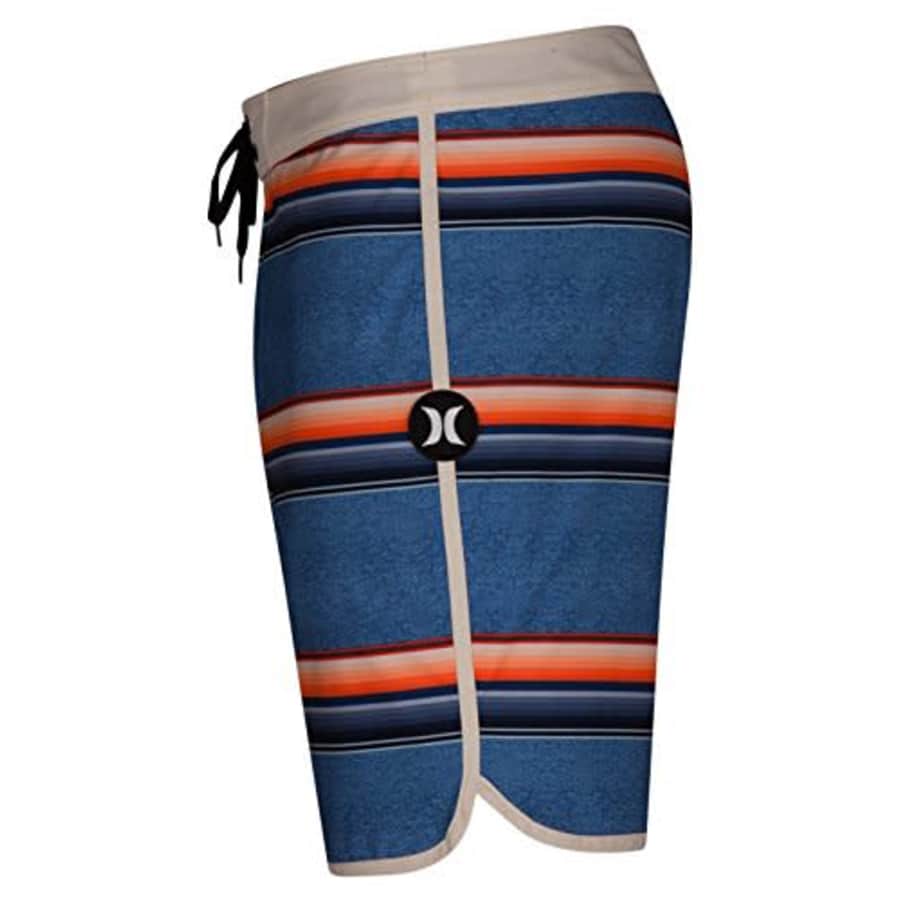 Hurley Men's Phantom Stretch Printed 18" Scallop Hem Boardshort Swim Short, Gym Blue, 29 for $60