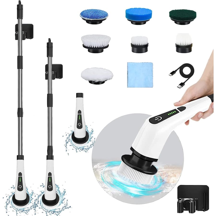 Losuy Cordless Electric Spin Scrubber Kit for $50