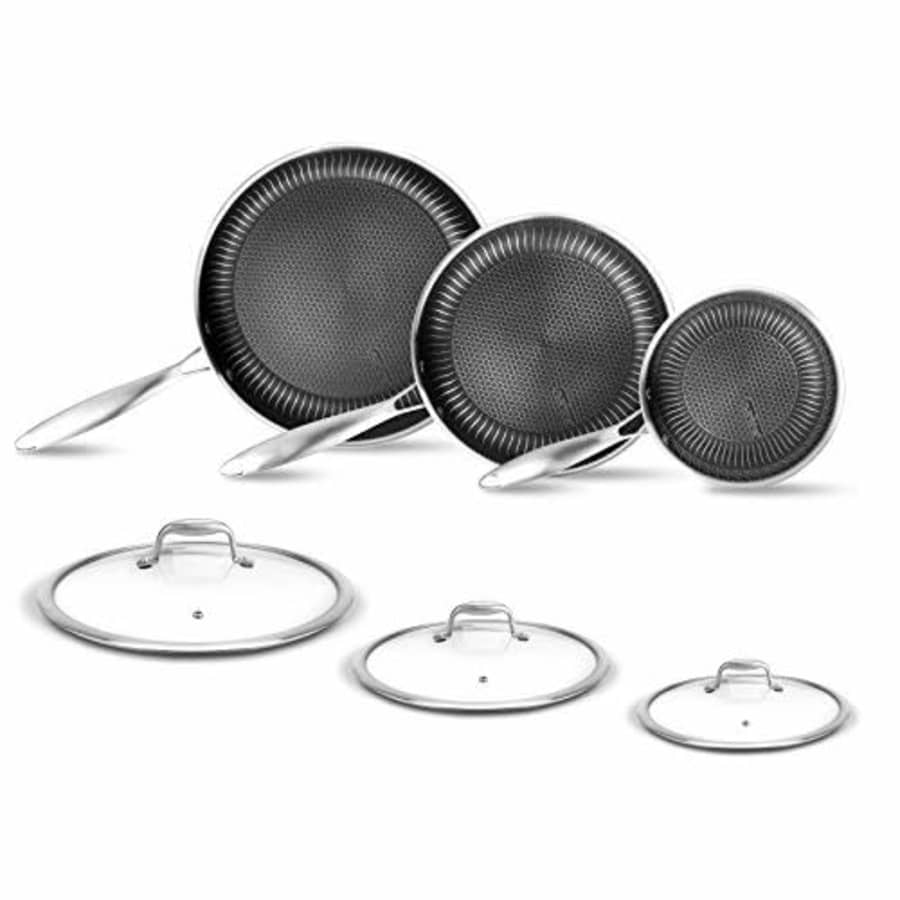NutriChef 6-Piece Cookware Set Stainless Steel - Triply Kitchenware Pans Set Kitchen Cookware w/ DAKIN for $119 NutriChef 6-Piece Cookware Set Stainless Steel - Triply Kitchenware Pans Set Kitchen Cookware w/ DAKIN for $119