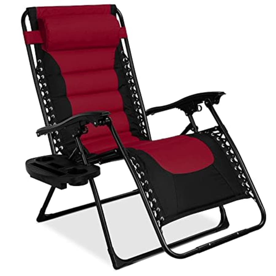 Best Choice Products Oversized Padded Zero Gravity Chair, Folding Outdoor Patio Recliner, XL Anti for $72