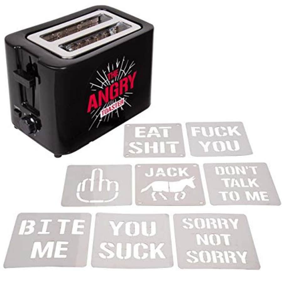 CucinaPro "The Angry Toaster" 2-Slot Impression Toaster with 8 Interchangeable Morning Insults Plates - 7 for $35 CucinaPro "The Angry Toaster" 2-Slot Impression Toaster with 8 Interchangeable Morning Insults Plates - 7 for $35