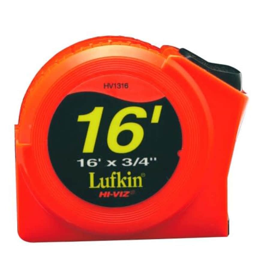 Lufkin HV1316 3/4-Inch x 16 Hi-Viz Orange Power Return Tape Measure for $22