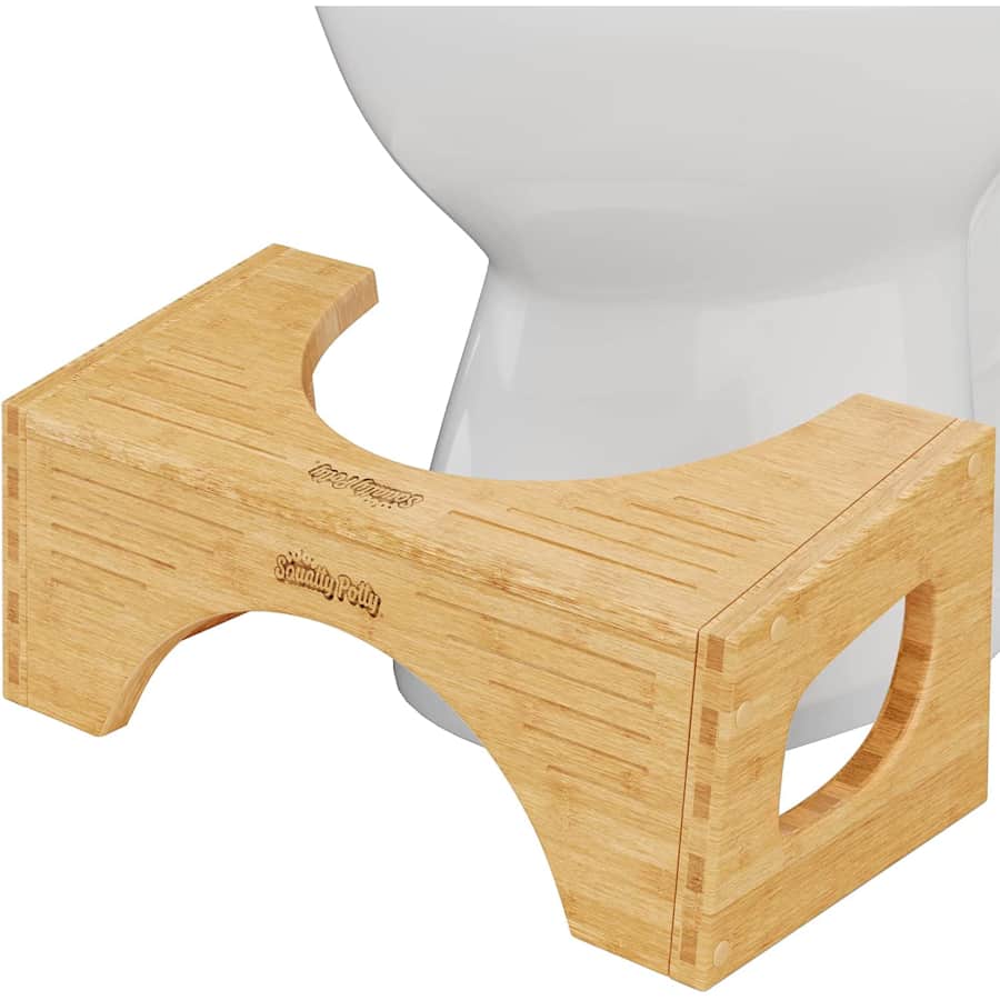 Squatty Potty Bamboo Flip Toilet Stool for $40 Squatty Potty Bamboo Flip Toilet Stool for $40