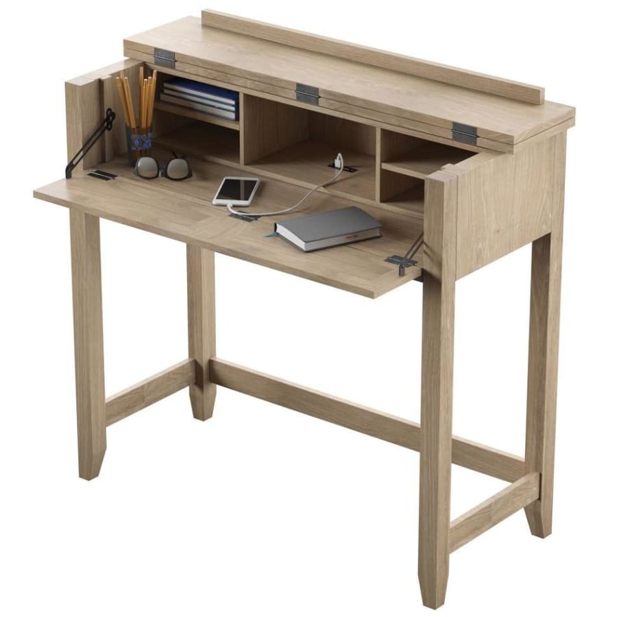 Twin Star Home 40" Secretary Desk w/ USB Charging for $155