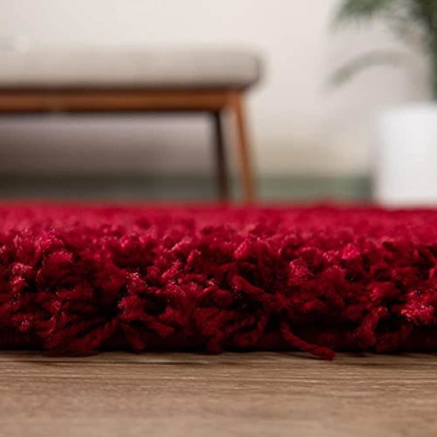 Unique Loom Solo Solid Shag Collection Area Modern Plush Rug Lush & Soft, 3 ft 3 x 5 ft 3, Cherry for $32 Unique Loom Solo Solid Shag Collection Area Modern Plush Rug Lush & Soft, 3 ft 3 x 5 ft 3, Cherry for $32