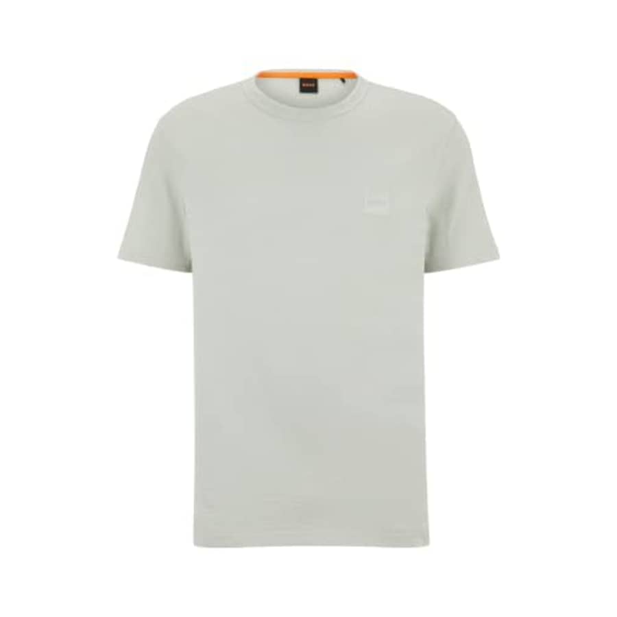 BOSS Men's Slub Jersey T Shirt with Tonal Patch Logo, Cloudy Grey, M for $34 BOSS Men's Slub Jersey T Shirt with Tonal Patch Logo, Cloudy Grey, M for $34
