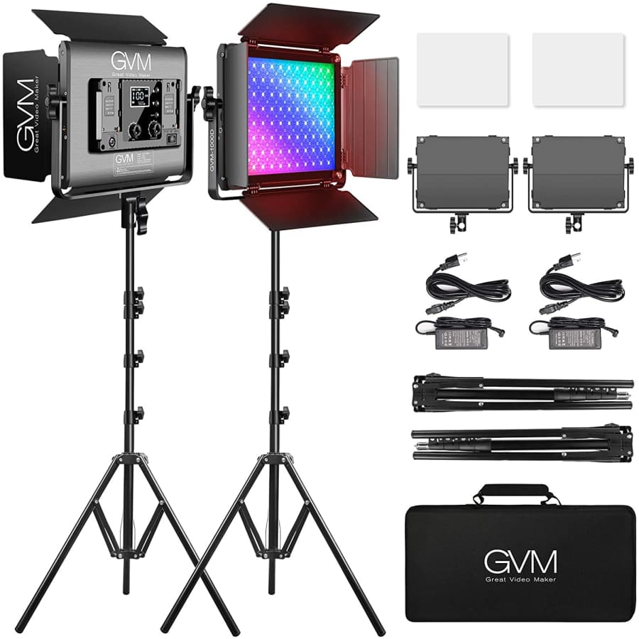GVM Great Video Maker 45W RGB Video Lighting Kit for $221