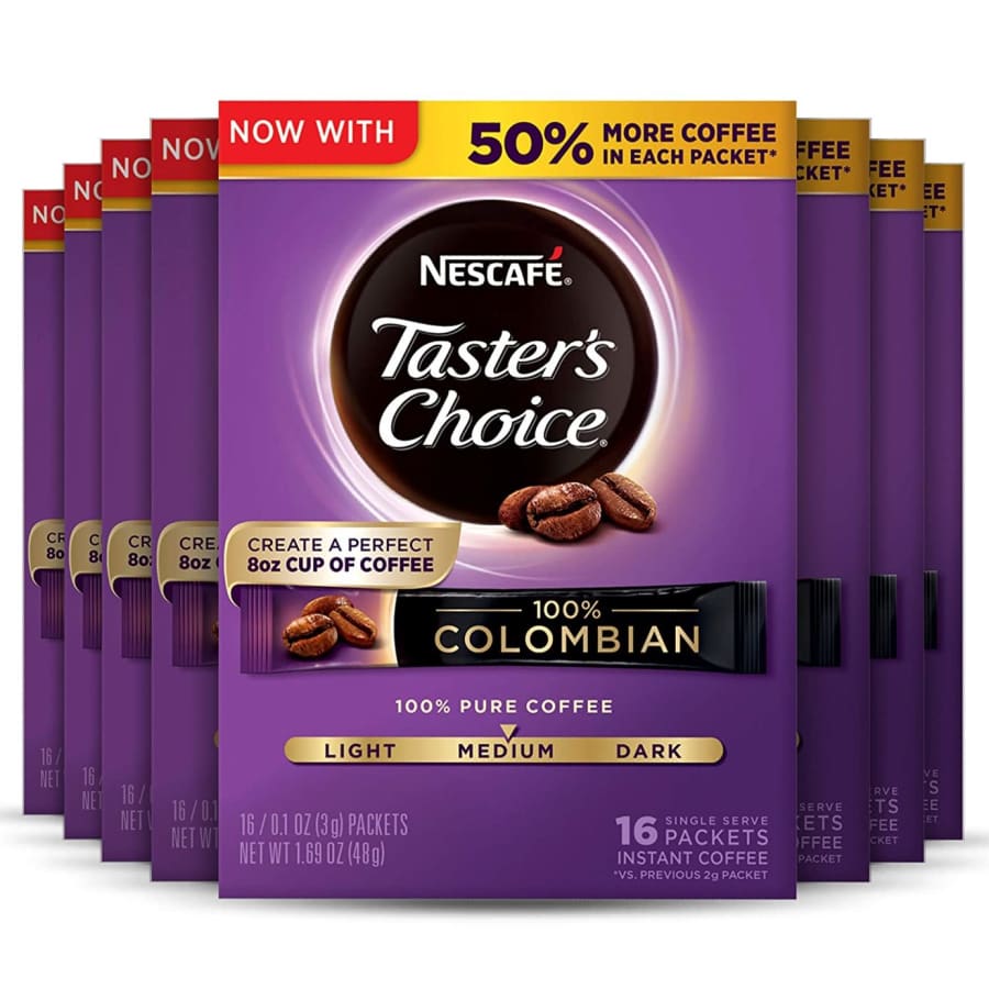 Nescafe Taster's Choice 16-Ct. Instant Coffee Boxes 8-Pack for $24