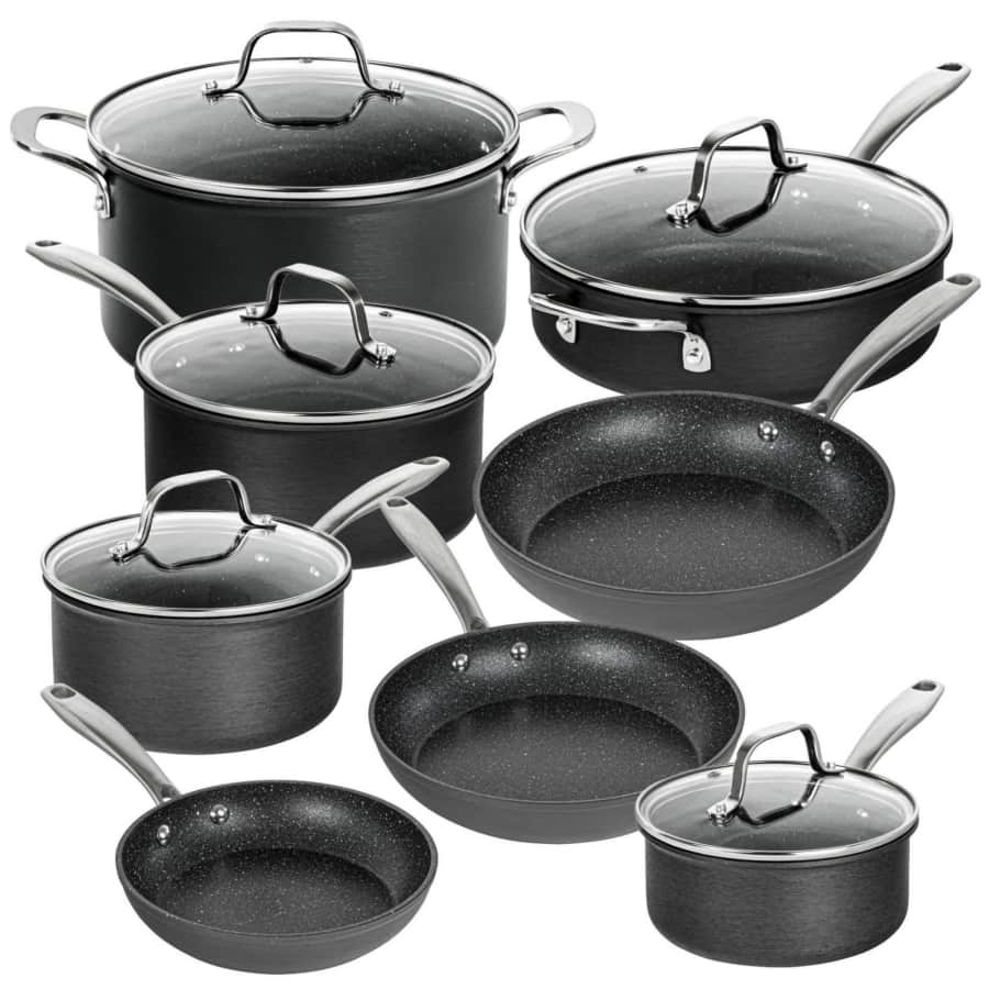 Granite Stone Pro Hard-Anodized 13-Piece Cookware Set for $160