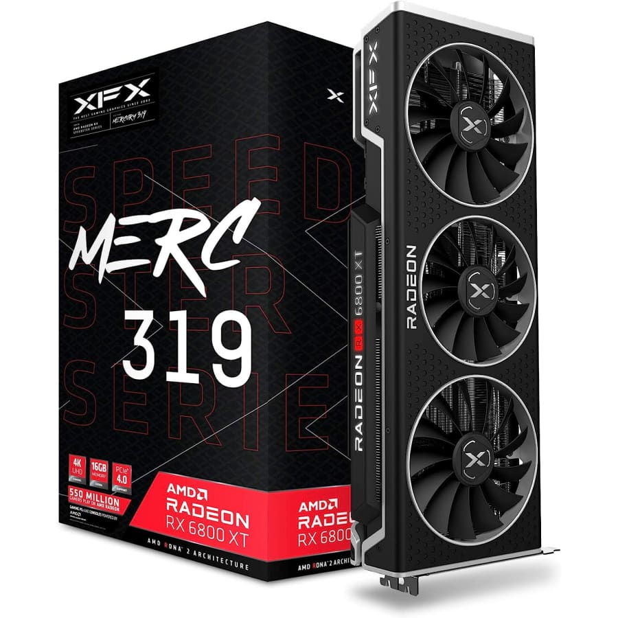 XFX Speedster MERC319 AMD Radeon RX 6800 XT CORE Gaming Graphics Card for $480 XFX Speedster MERC319 AMD Radeon RX 6800 XT CORE Gaming Graphics Card for $480