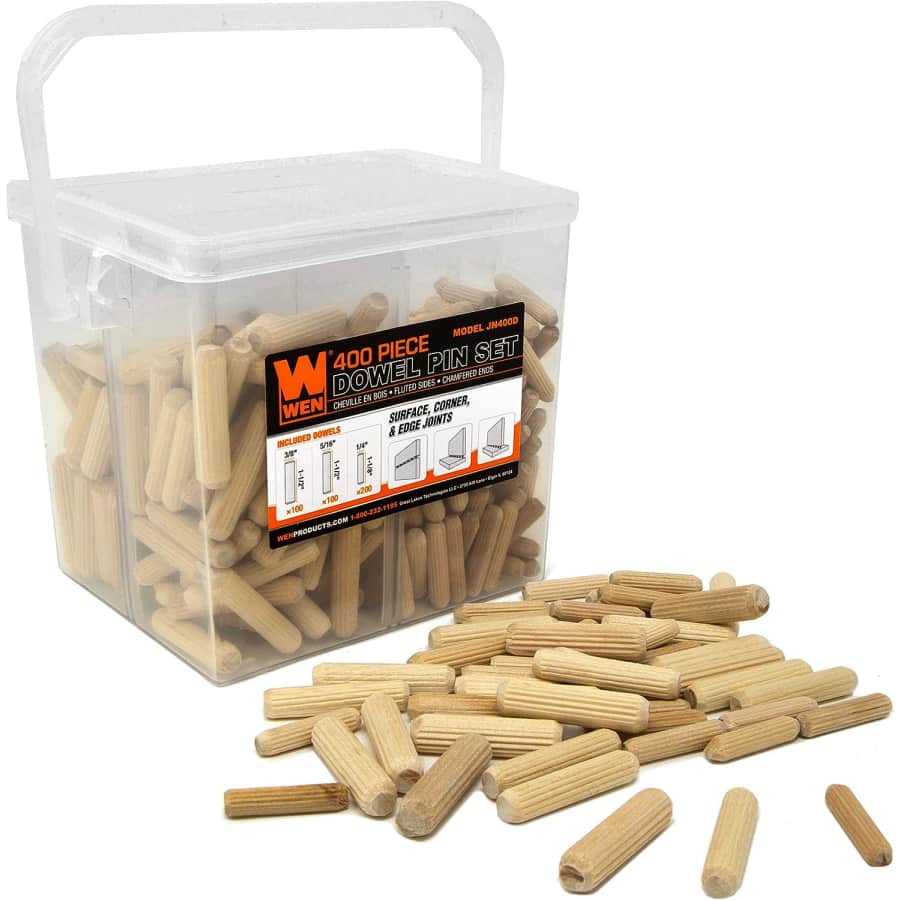 WEN 400-Piece Dowel Pin Set for $8 WEN 400-Piece Dowel Pin Set for $8