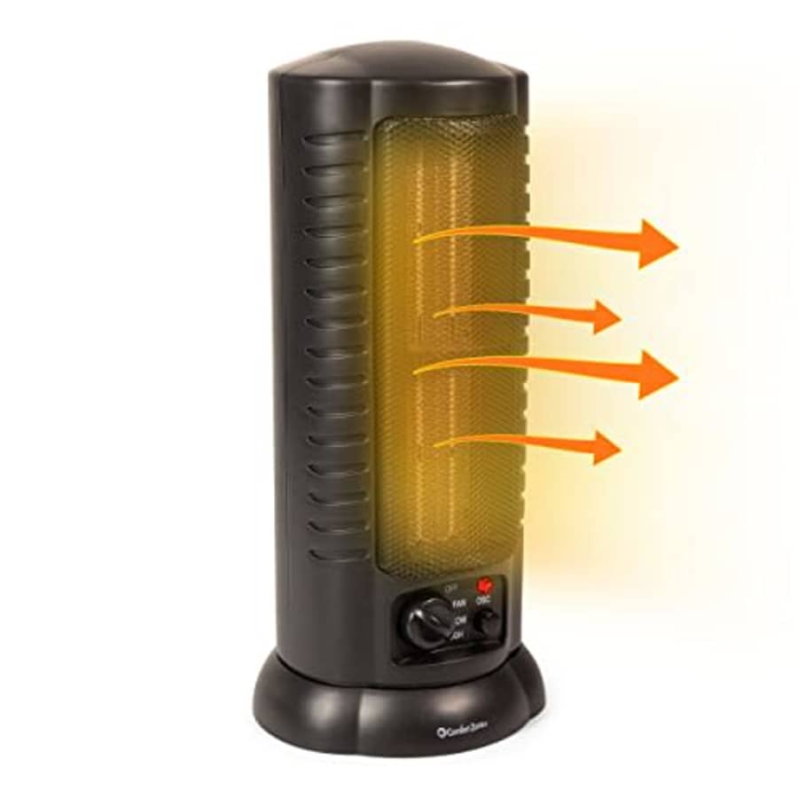 Comfort Zone CZ488 1500 Watt Mini Oscillating Ceramic Tower Heater, Black for $57 Comfort Zone CZ488 1500 Watt Mini Oscillating Ceramic Tower Heater, Black for $57