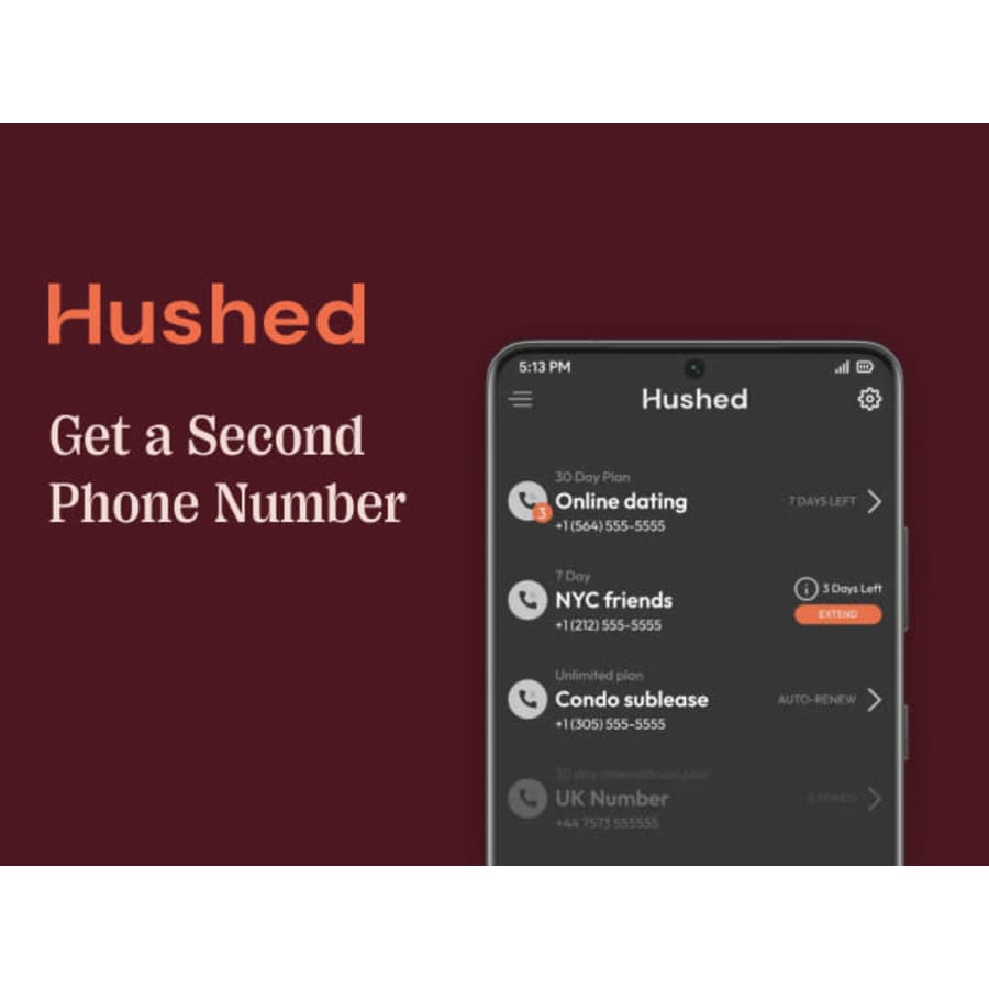 Hushed Private Phone Line Lifetime Subscription: $25 Hushed Private Phone Line Lifetime Subscription: $25