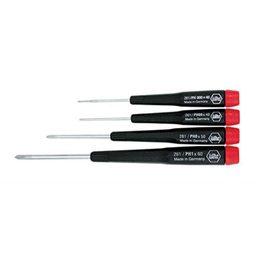 Wiha Tools Wiha 26194 Screwdriver Set, Phillips With Precision Handles, 4 Piece for $31