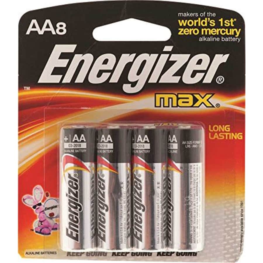 Energizer Max Alkaline AA Batteries 8 ea (Pack of 3) for $18 Energizer Max Alkaline AA Batteries 8 ea (Pack of 3) for $18