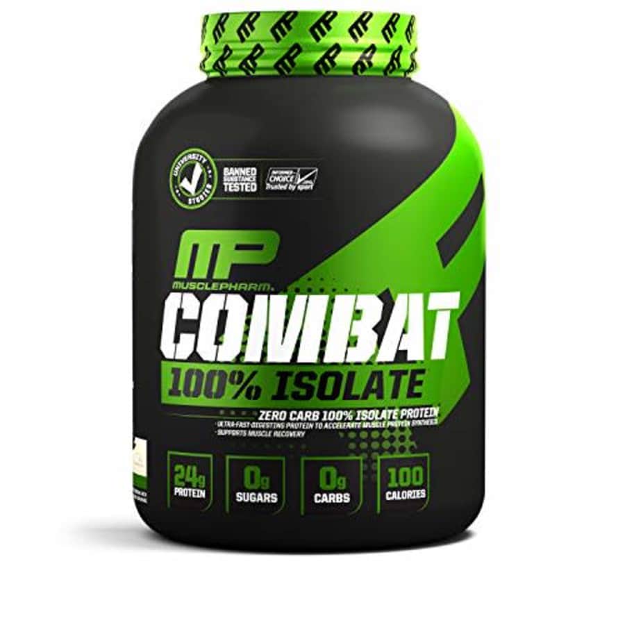 Muscle Pharm MusclePharm Combat 100% Isolate Protein Powder, Vanilla, 5 Pounds, 84 Servings for $62