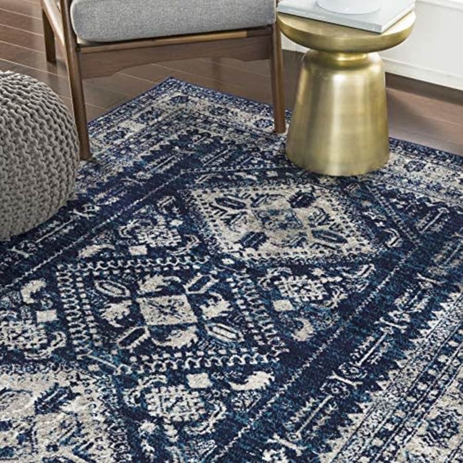 Artistic Weavers Desta Area Rug, 5'3" Round, Navy for $96 Artistic Weavers Desta Area Rug, 5'3" Round, Navy for $96