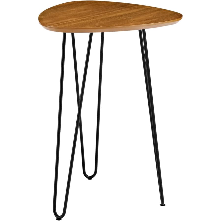 Walker Edison Mid Century Modern Round Hairpin Side Table for $24 Walker Edison Mid Century Modern Round Hairpin Side Table for $24